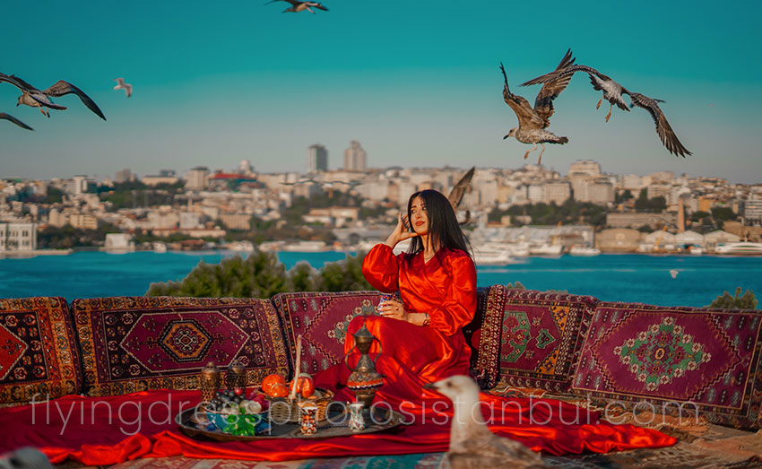 flying dress photos in istanbul