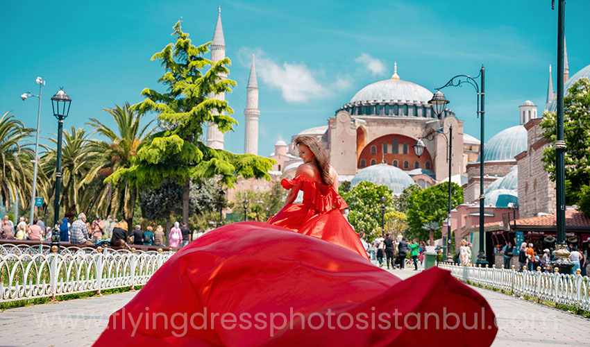 Flying dress photos in Istanbul